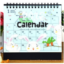 Netter Karikatur-Tischkalender, transparenter Kalender der Abdeckungs-DIY